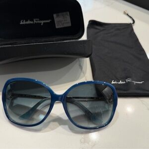 Salvatore Ferragamo Blue Butterfly Sunglasses